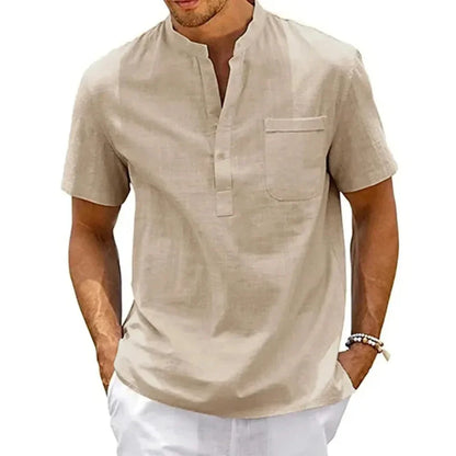 Elegant Cotton Linen Shirt