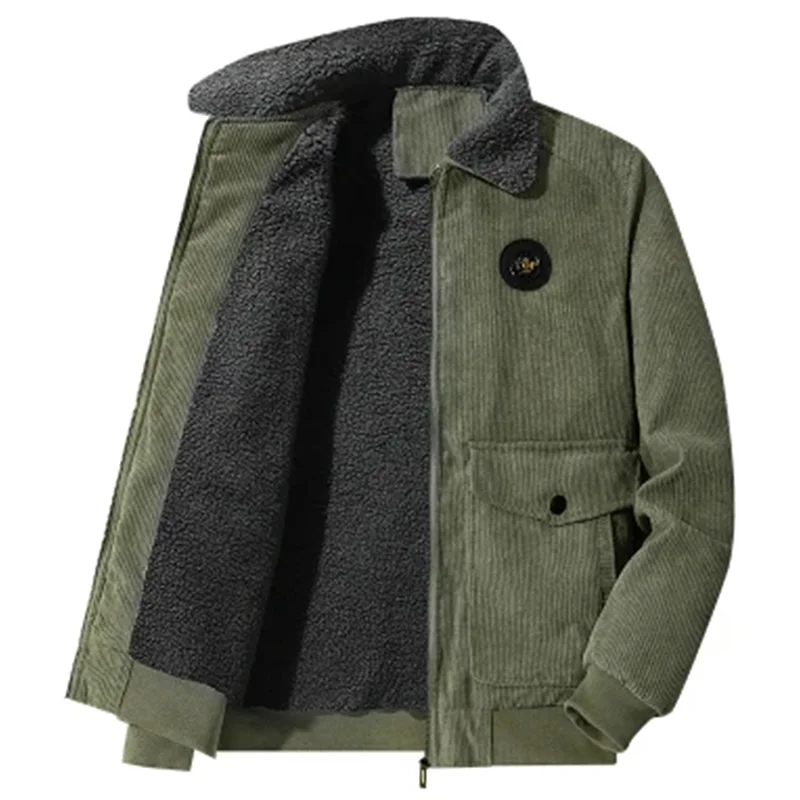 Elegant Fleece Lined Corduroy Jacket