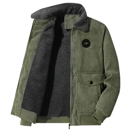 Elegant Fleece Lined Corduroy Jacket