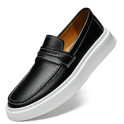 Slip-On Leather Boat Shoes