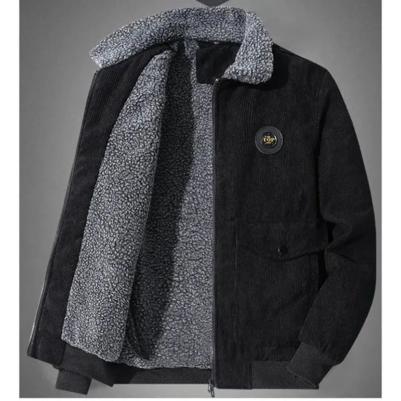 Elegant Fleece Lined Corduroy Jacket