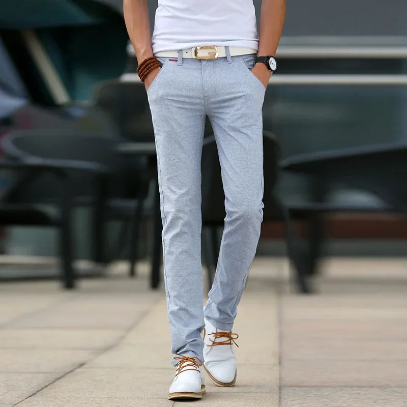 Slim Fit Linen Pants