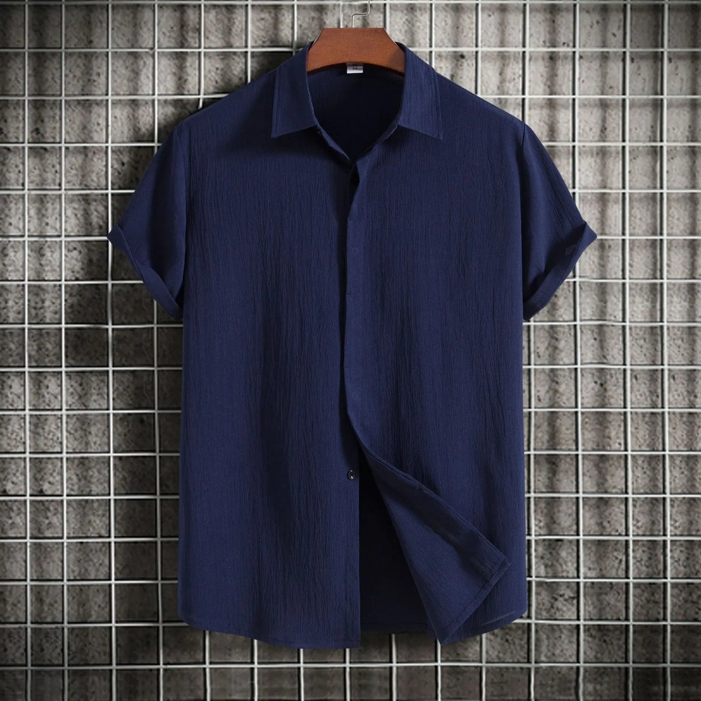 Cotton Linen Short Sleeved Shirt