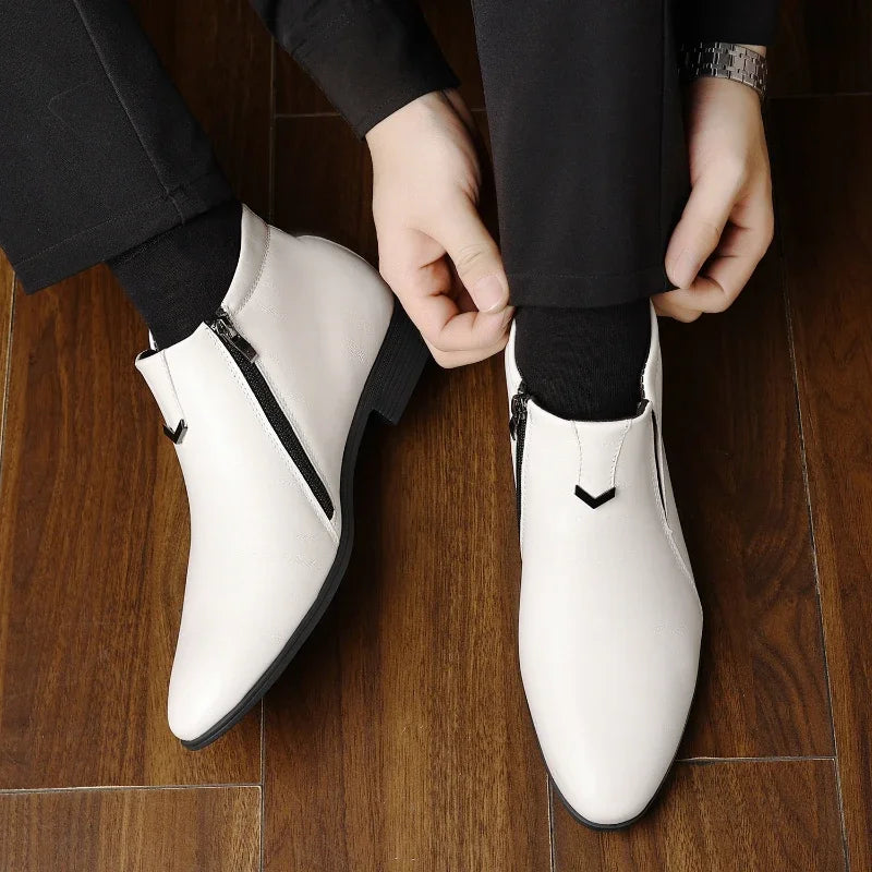 Beckett Leather Boots With Zipper