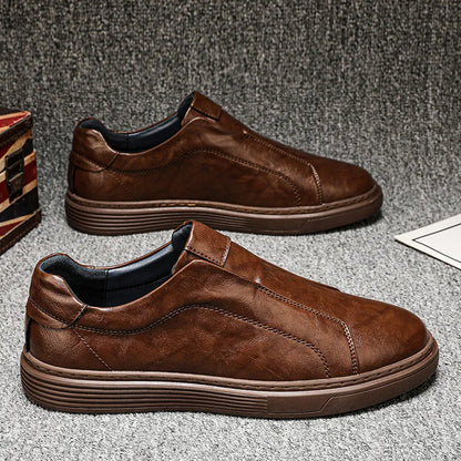 Classic Leather Slip-On Shoes