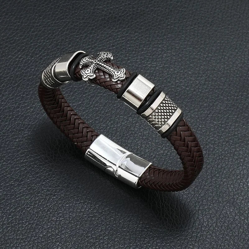 Musical Symbol Men's Leather Bracelet