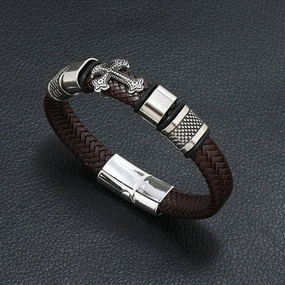 Musical Symbol Men's Leather Bracelet