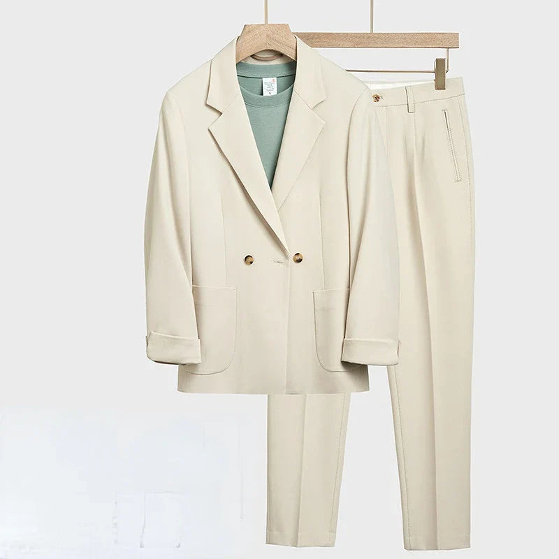 Elegant Loose Fit Men's Set