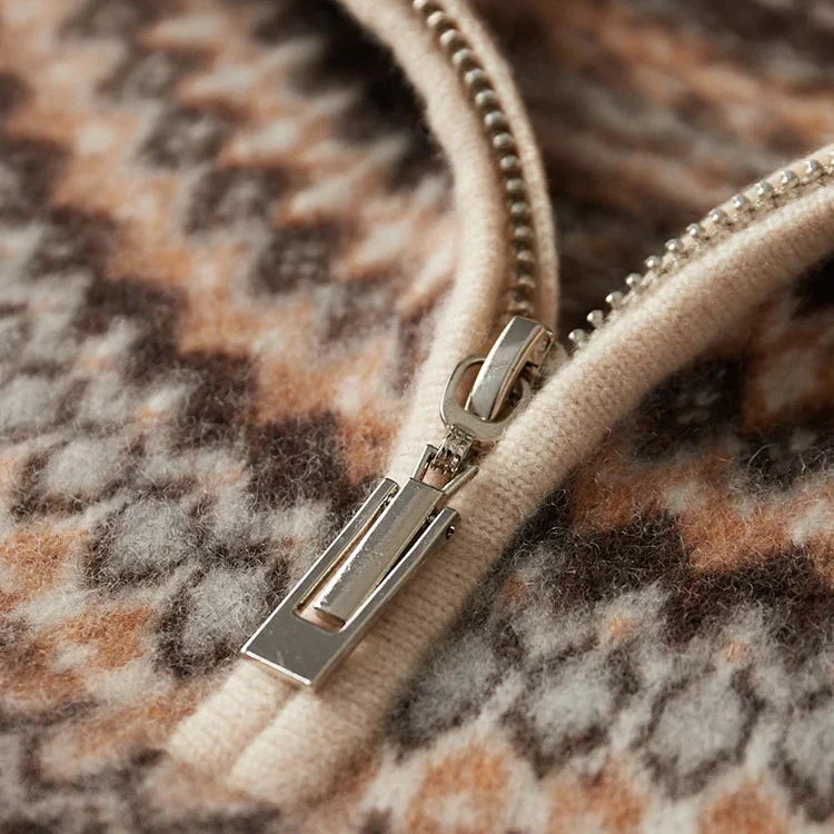 Elegant Cashmere Zip Sweater