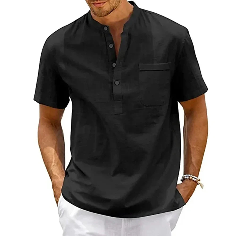 Elegant Cotton Linen Shirt
