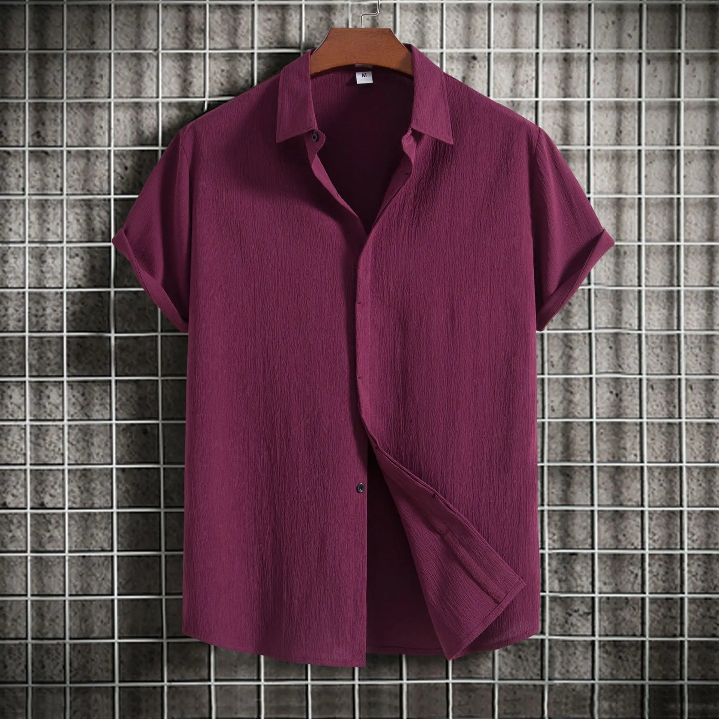 Cotton Linen Short Sleeved Shirt