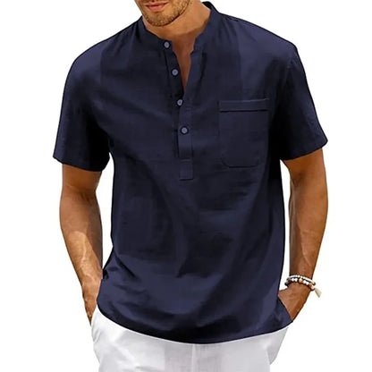 Elegant Cotton Linen Shirt
