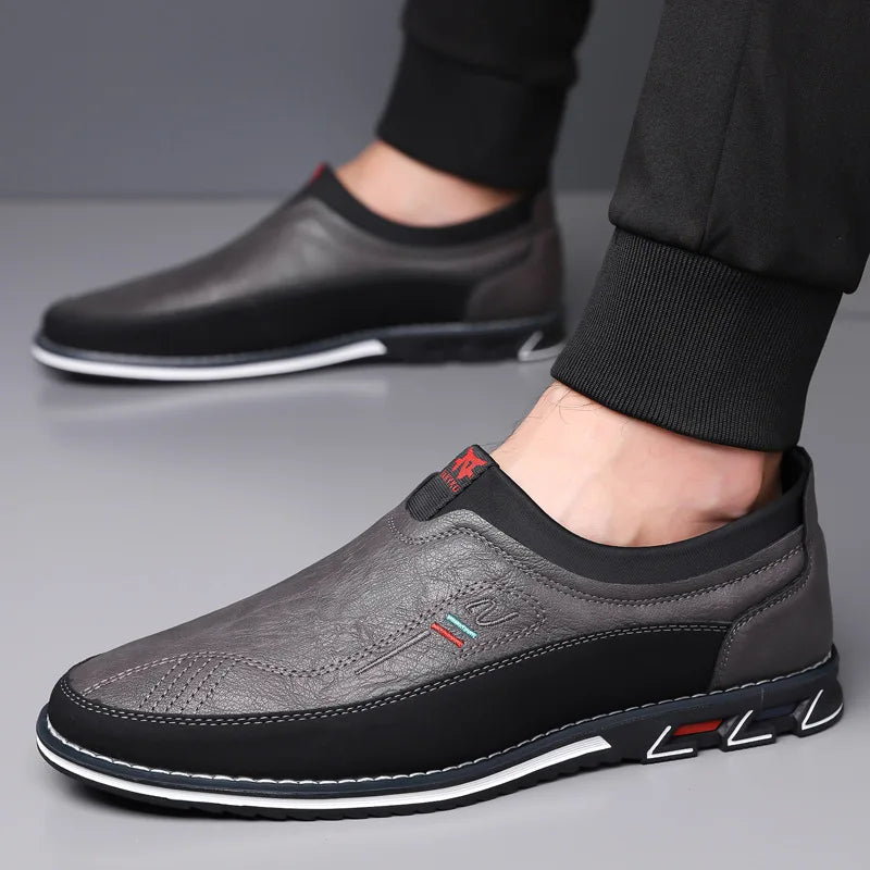 Leather Slip-On Business Shoes