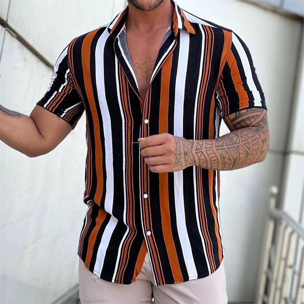 Striped Short Sleeved Summer Shirt