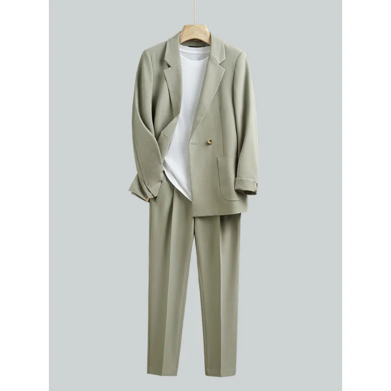 Elegant Loose Fit Men's Set