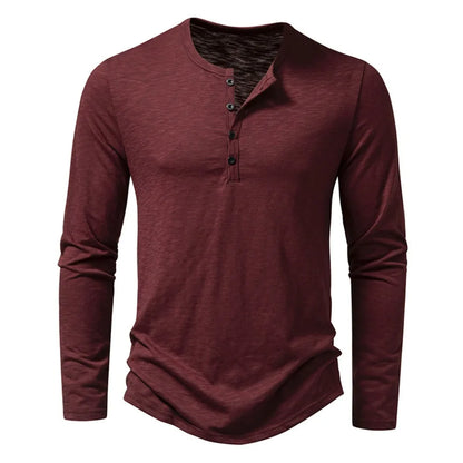 Long Sleeved Cotton Polo Shirt
