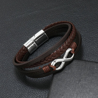 Musical Symbol Men's Leather Bracelet