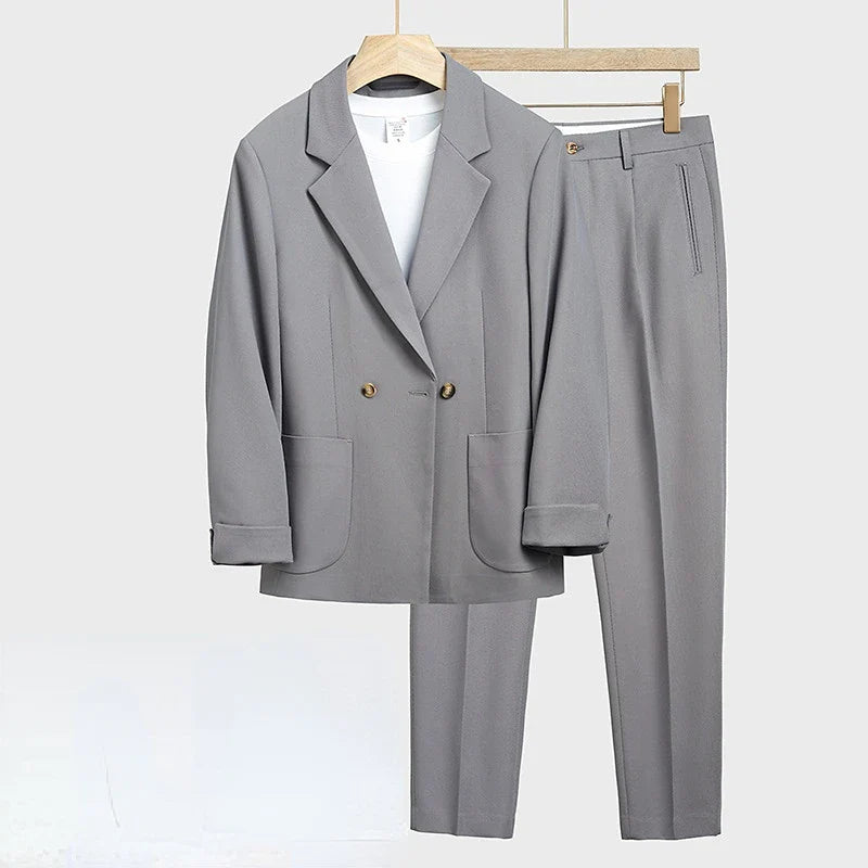Elegant Loose Fit Men's Set
