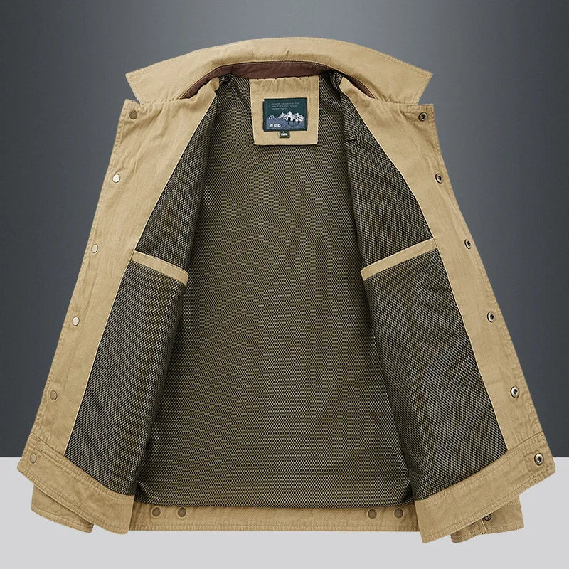 Elegant Cotton Windbreaker Jacket