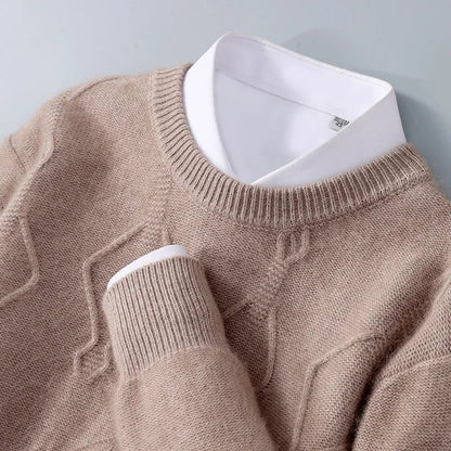 Diamond Pattern Cashmere Sweater