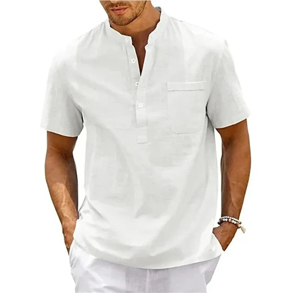 Elegant Cotton Linen Shirt