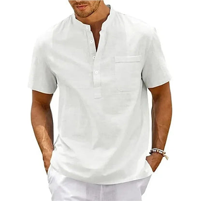 Elegant Cotton Linen Shirt