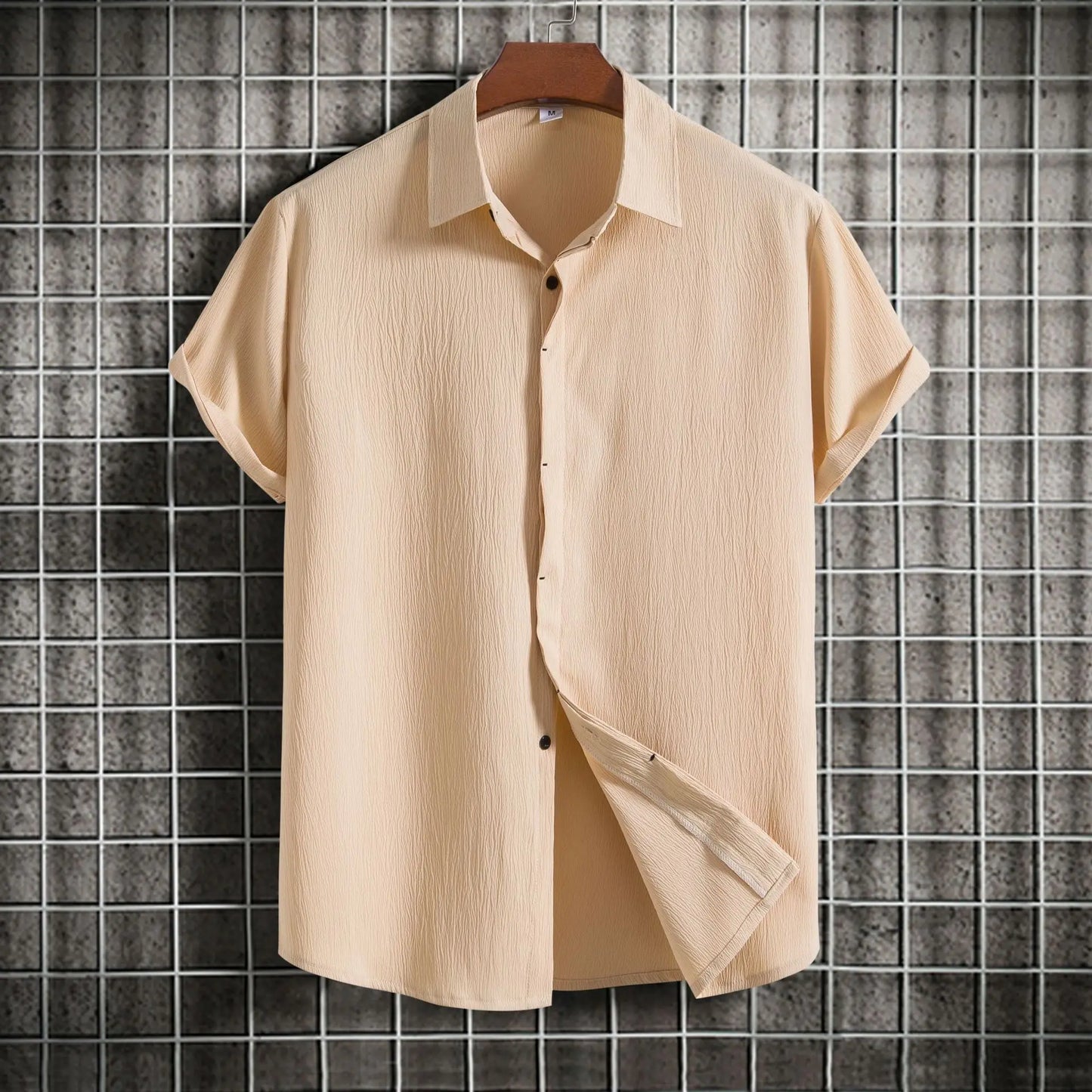 Cotton Linen Short Sleeved Shirt