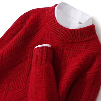 Elegant Pattern Cashmere Sweater