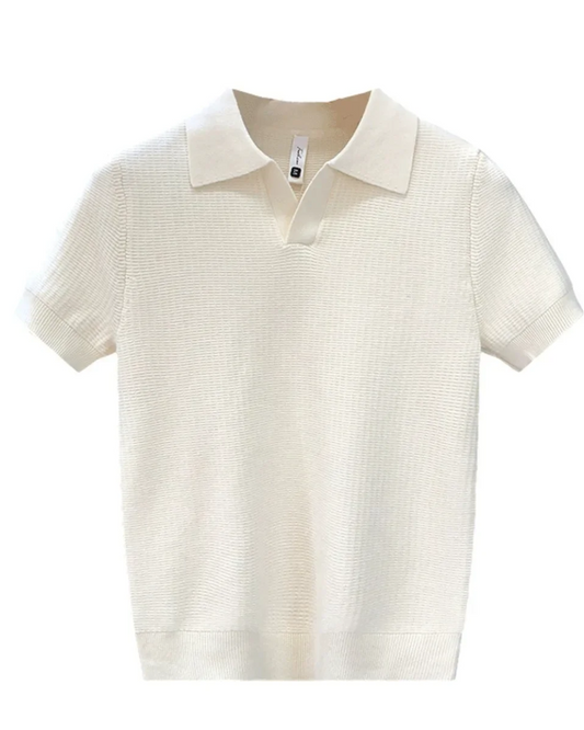 Breathable Knitted Polo Shirt