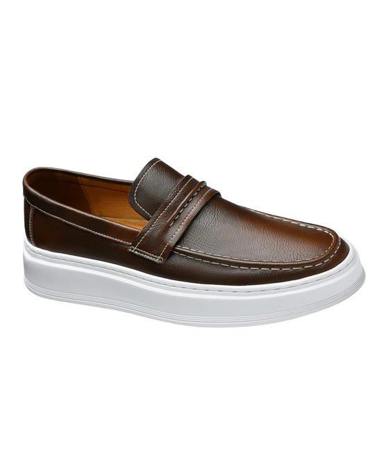 Slip-On Leather Boat Shoes