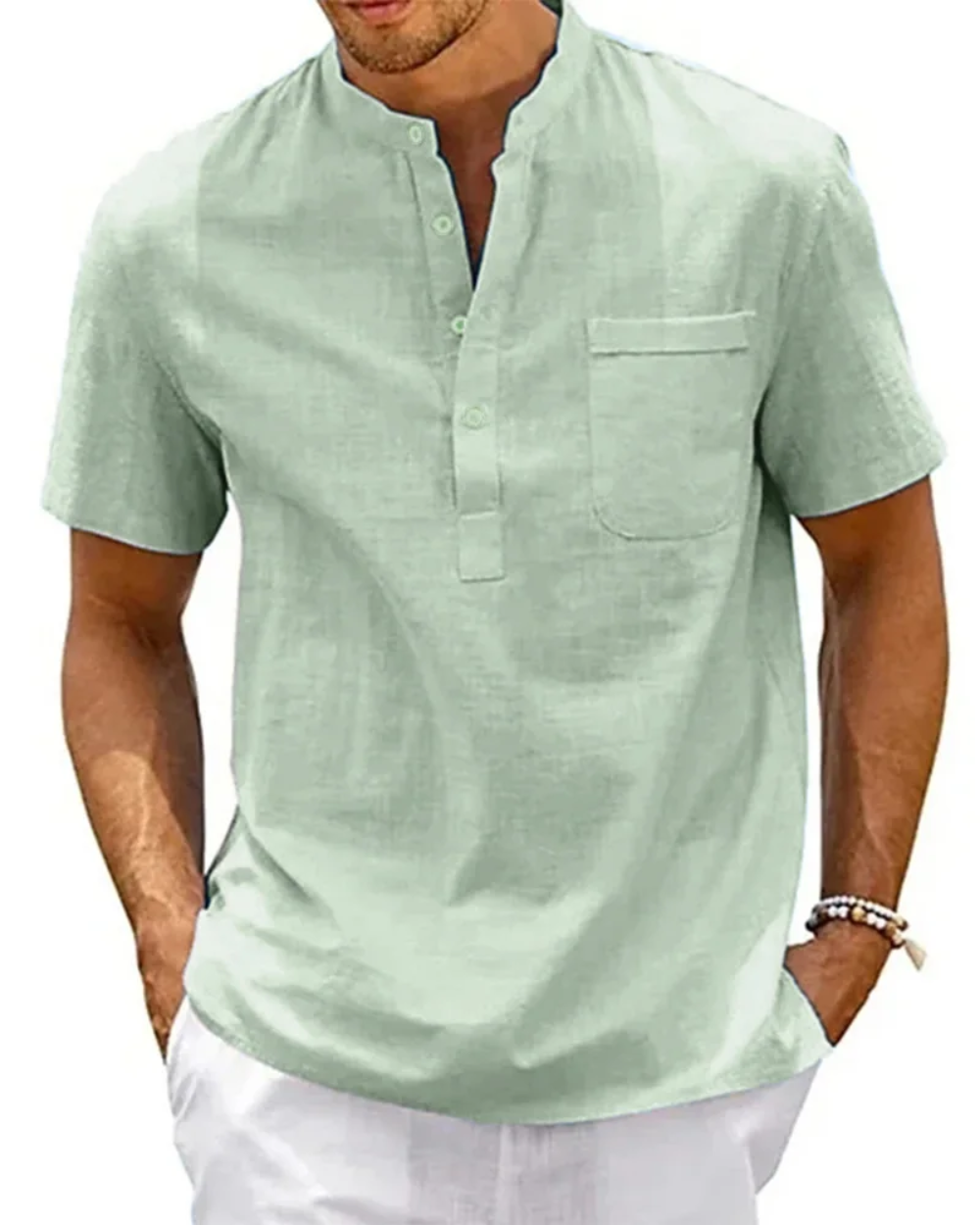 Elegant Cotton Linen Shirt