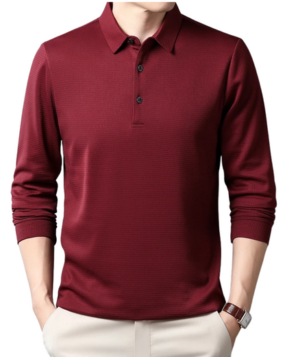 Elegant Long Sleeved Polo Shirt