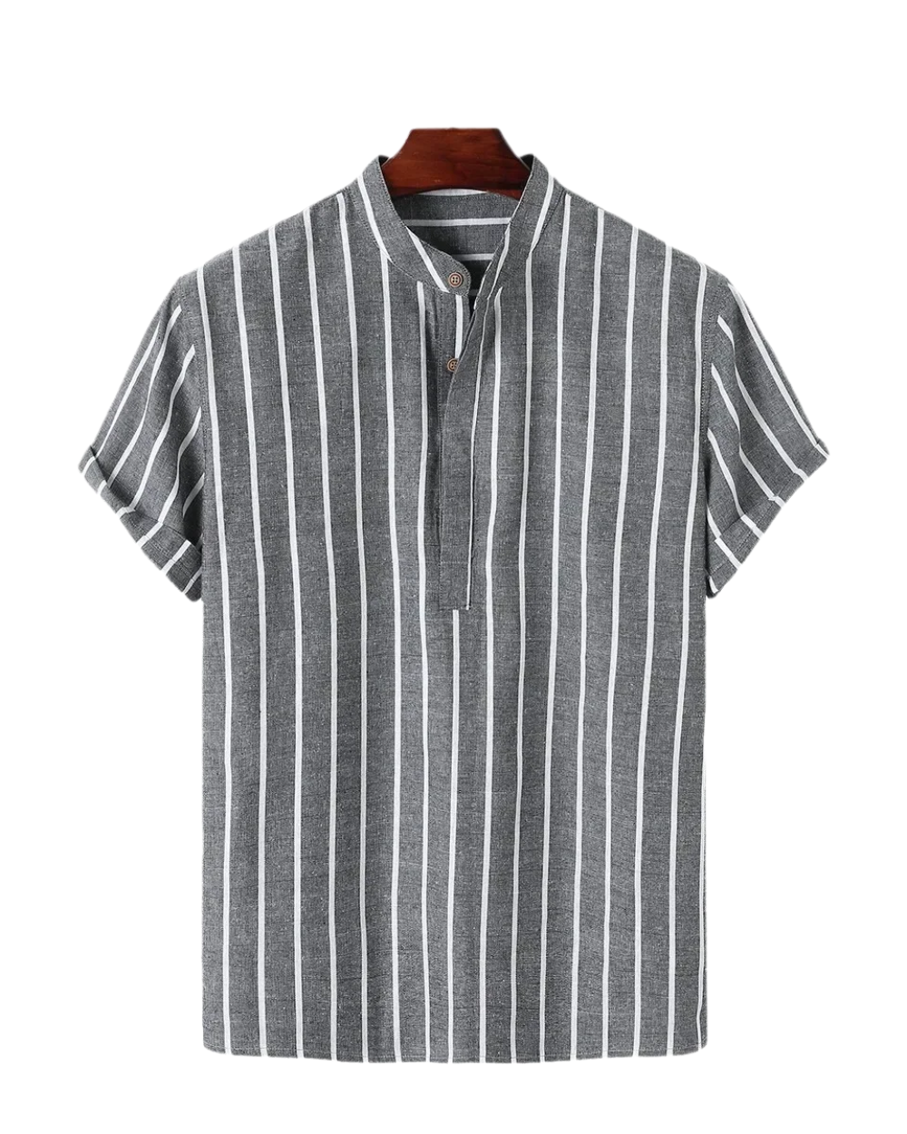 Elegant Short Sleeved Striped Shirt