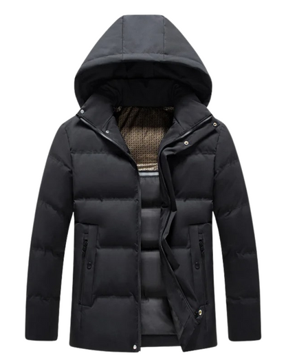 Elegant Hooded Fleece Jacket