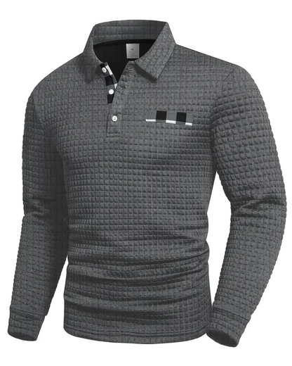 Ribbed Polo Sweater