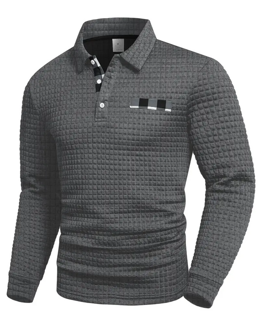 Ribbed Polo Sweater