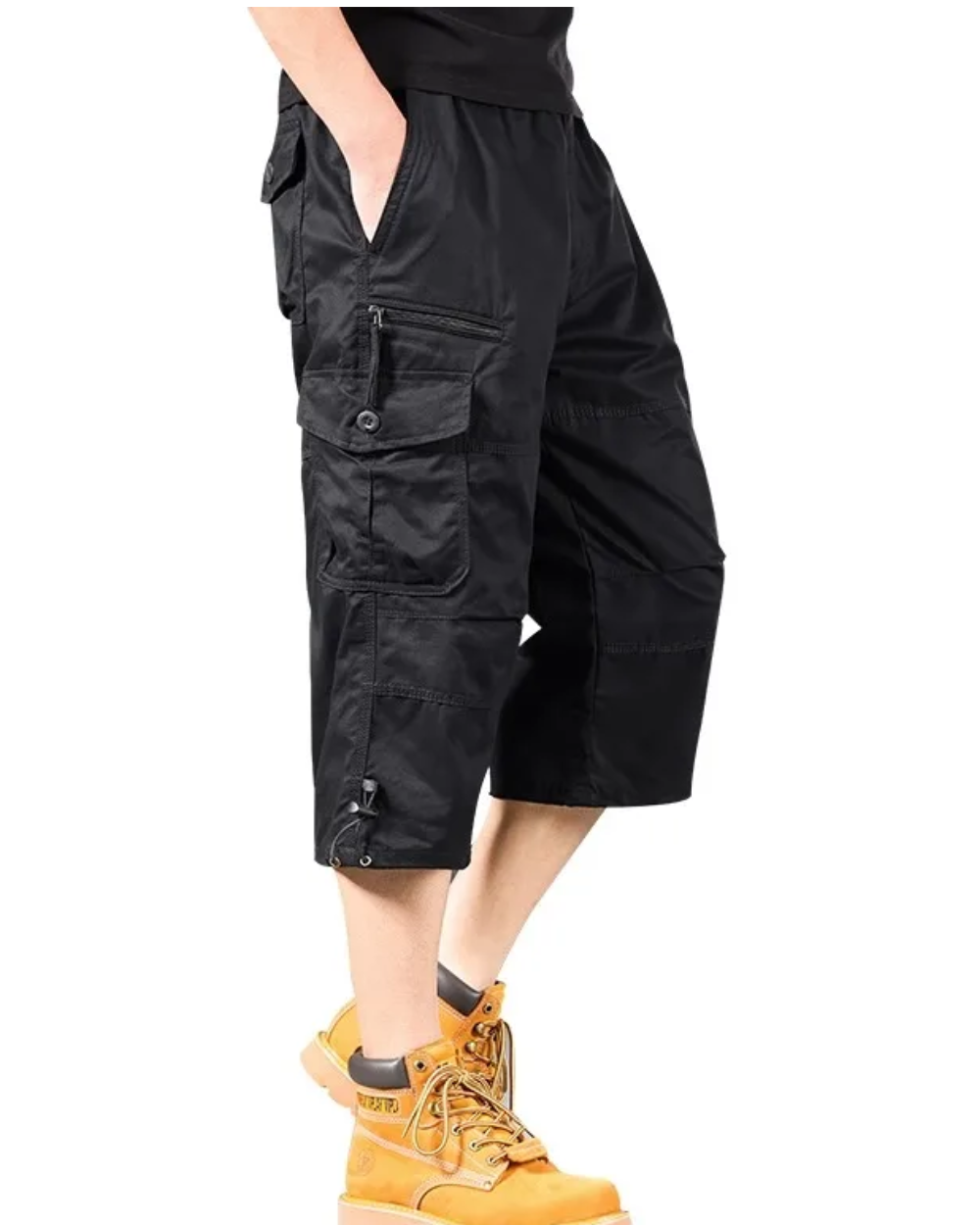 Long Cotton Cargo Shorts