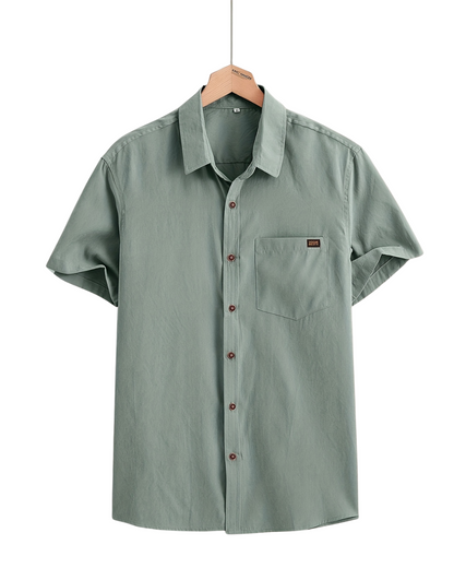 Casual Short Sleeved Cotton Shirt