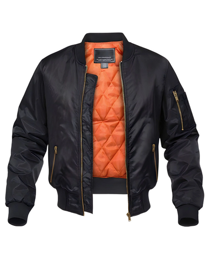 Elegant Padded Bomber Jacket