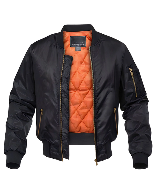 Elegant Padded Bomber Jacket