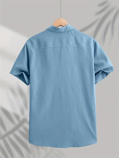 Casual Short Sleeved Cotton Shirt