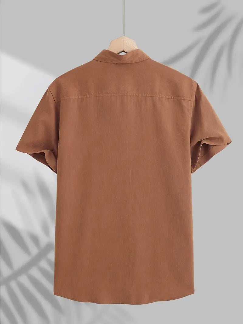 Casual Short Sleeved Cotton Shirt