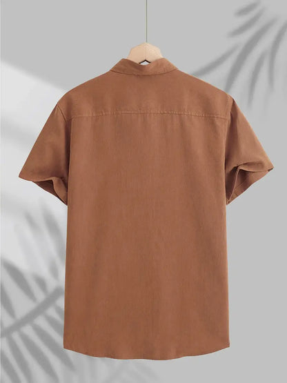 Casual Short Sleeved Cotton Shirt