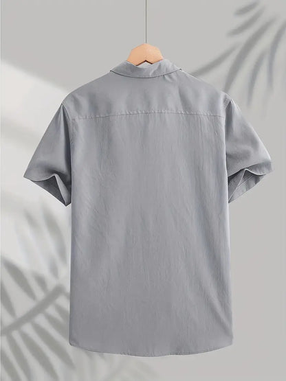 Casual Short Sleeved Cotton Shirt