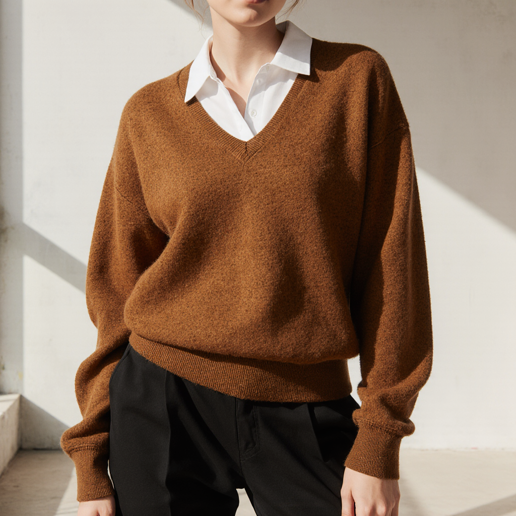 Merino Wool V-Neck Pullover