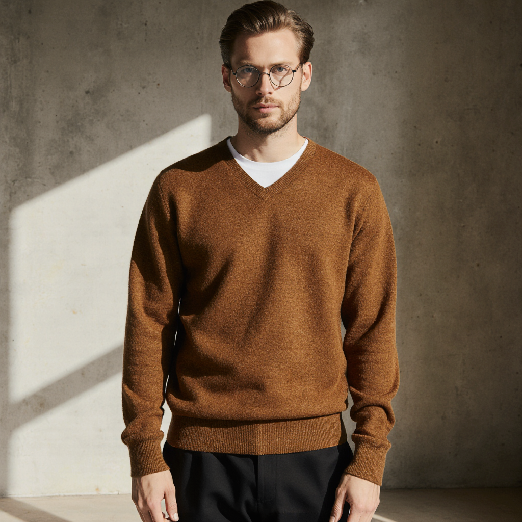 Merino Wool V-Neck Pullover