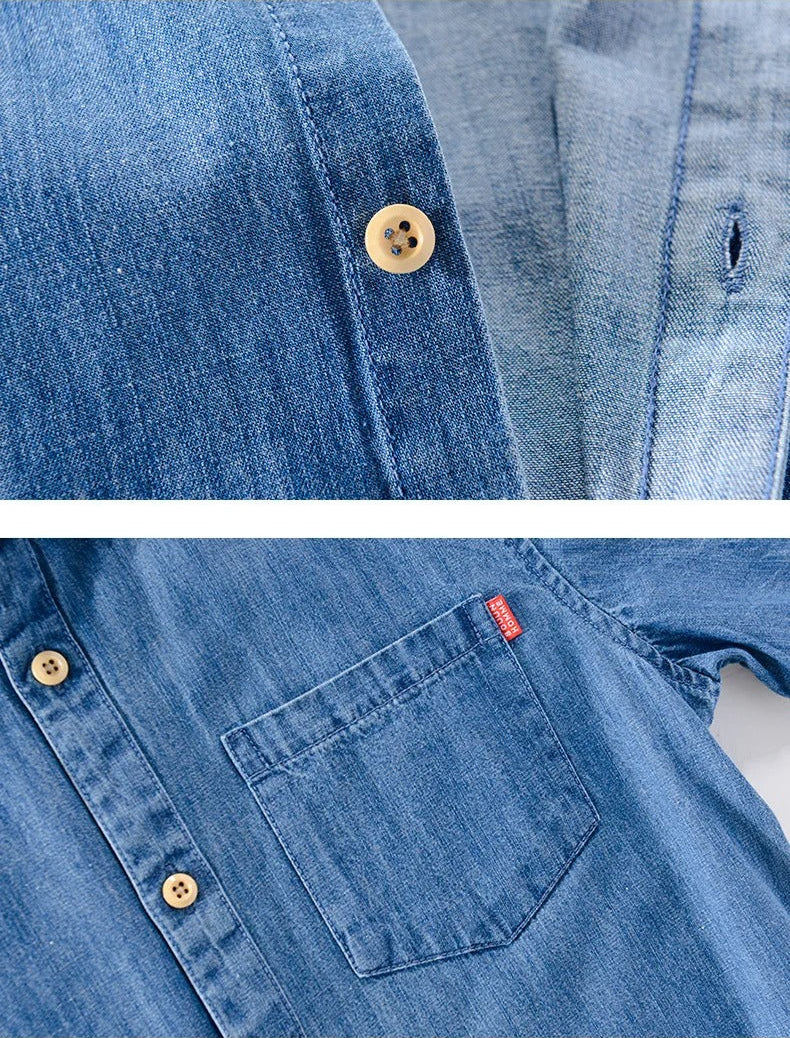 Short Sleeved Denim Shirt