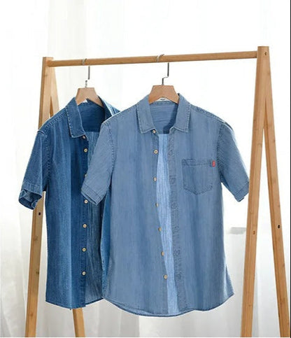 Short Sleeved Denim Shirt