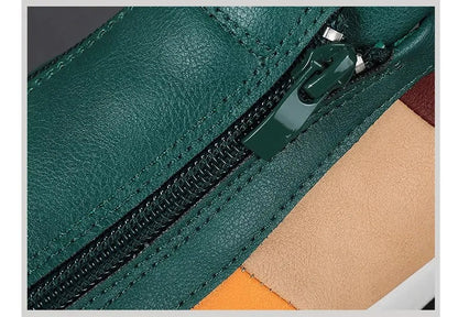 Leather Shoes with Zip