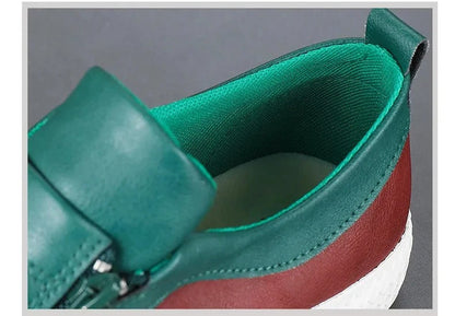 Leather Shoes with Zip